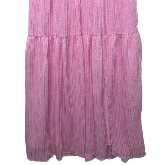 ASTR The Label Pink Tiered Gauze Halter Dress Womens Size Small NWT $138 - Picture 4 of 10